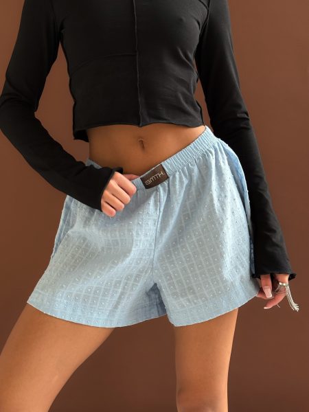 Pantaloni scurți albaștri din bumbac