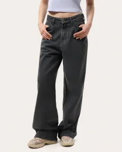 Blugi damă gri wide leg